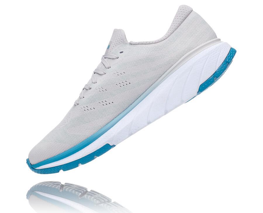 Hoka One One Hardloopschoenen Heren - Cavu 3 - Wit/Blauw - UL7431902